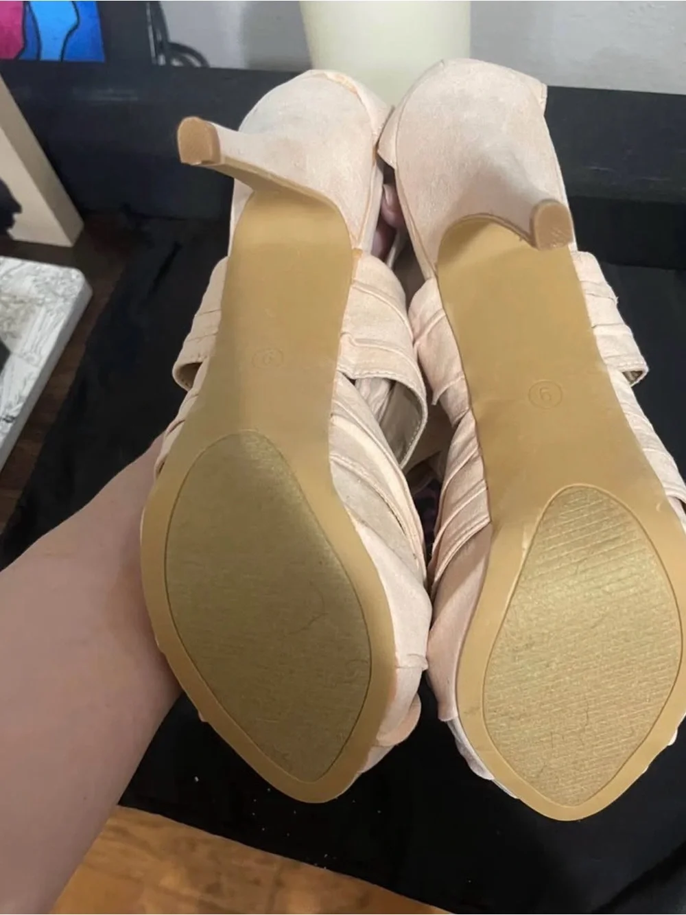 Women's Blush Knot Platform High Heels